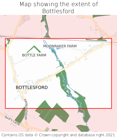 Map showing extent of Bottlesford as bounding box