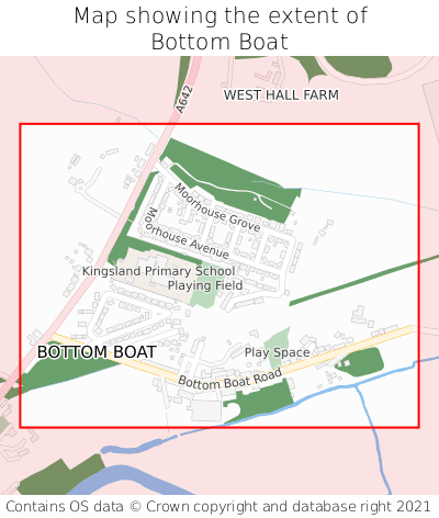 Map showing extent of Bottom Boat as bounding box