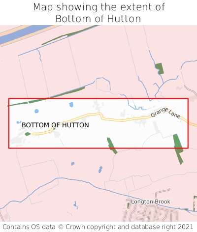 Map showing extent of Bottom of Hutton as bounding box