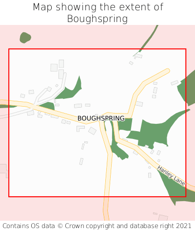 Map showing extent of Boughspring as bounding box