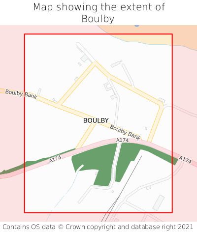 Map showing extent of Boulby as bounding box