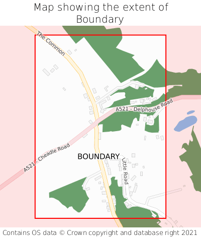 Map showing extent of Boundary as bounding box