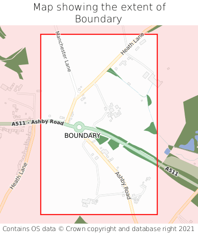 Map showing extent of Boundary as bounding box