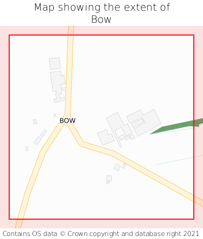 Map showing extent of Bow as bounding box