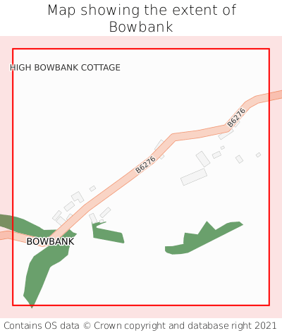 Map showing extent of Bowbank as bounding box