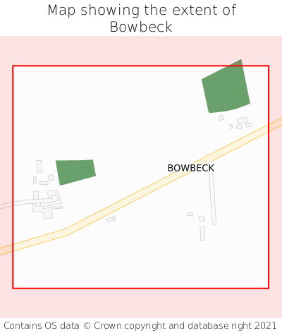 Map showing extent of Bowbeck as bounding box