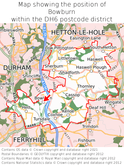 Where is Bowburn? Bowburn on a map