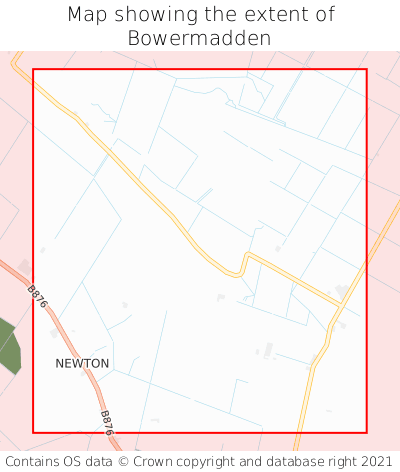 Map showing extent of Bowermadden as bounding box