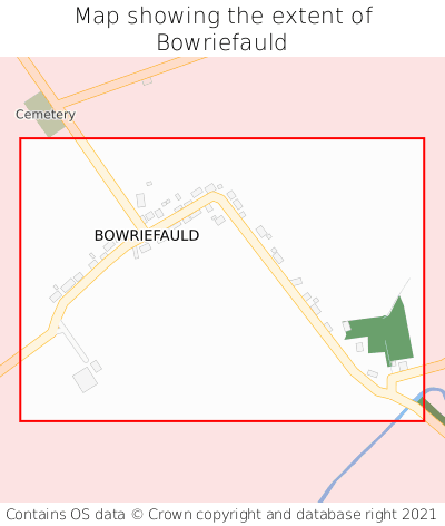 Map showing extent of Bowriefauld as bounding box