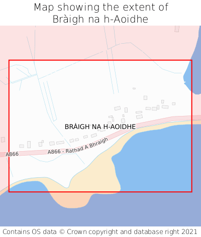 Map showing extent of Bràigh na h-Aoidhe as bounding box