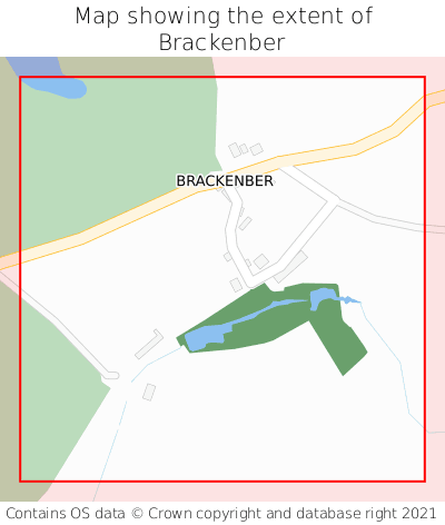 Map showing extent of Brackenber as bounding box