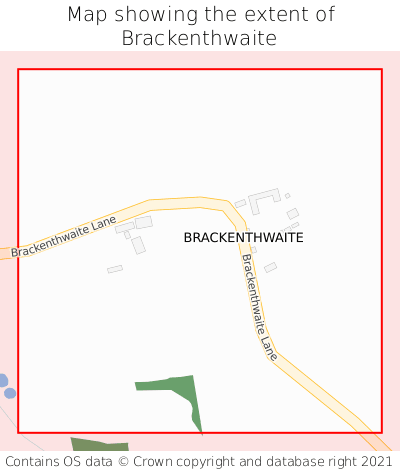 Map showing extent of Brackenthwaite as bounding box