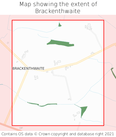 Map showing extent of Brackenthwaite as bounding box
