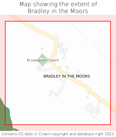 Map showing extent of Bradley in the Moors as bounding box