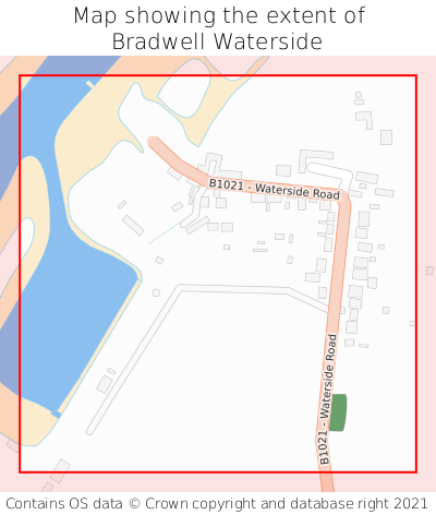 Map showing extent of Bradwell Waterside as bounding box