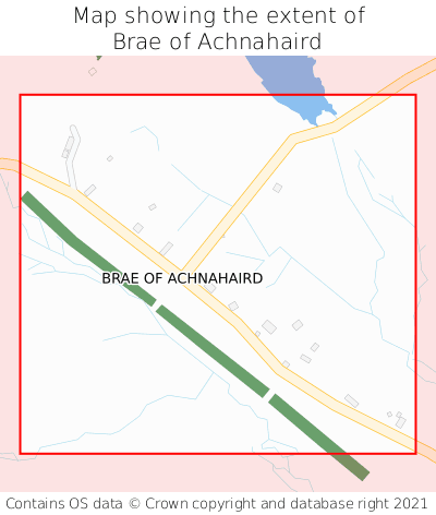 Map showing extent of Brae of Achnahaird as bounding box