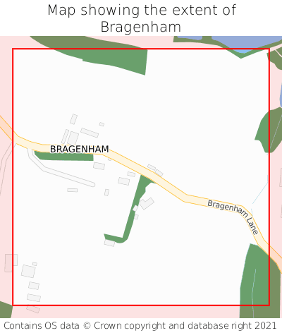 Map showing extent of Bragenham as bounding box