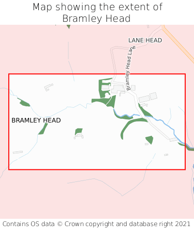 Map showing extent of Bramley Head as bounding box