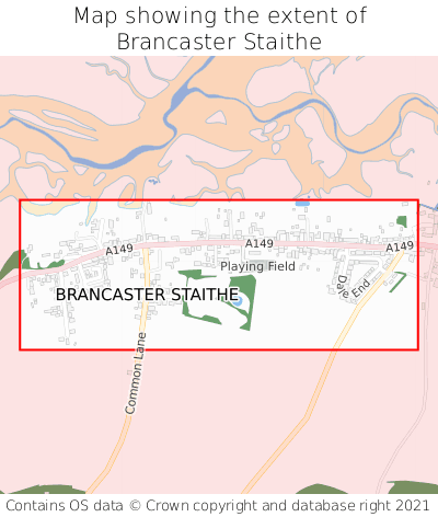 Map showing extent of Brancaster Staithe as bounding box