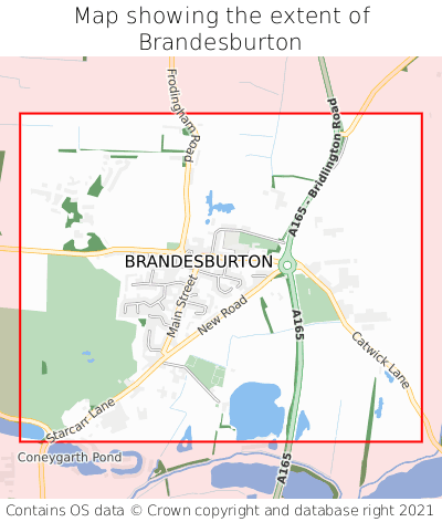 Map showing extent of Brandesburton as bounding box