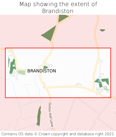 Map showing extent of Brandiston as bounding box
