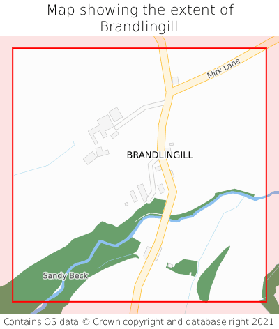Map showing extent of Brandlingill as bounding box