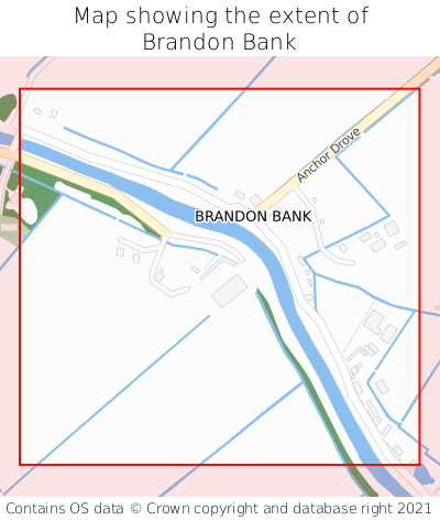 Map showing extent of Brandon Bank as bounding box