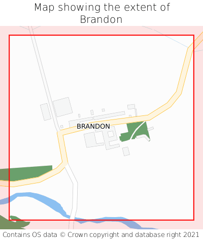 Map showing extent of Brandon as bounding box