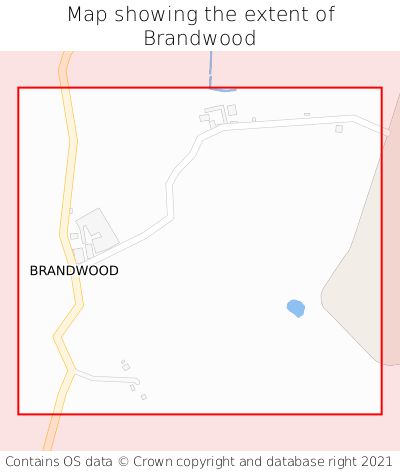 Map showing extent of Brandwood as bounding box