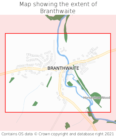 Map showing extent of Branthwaite as bounding box