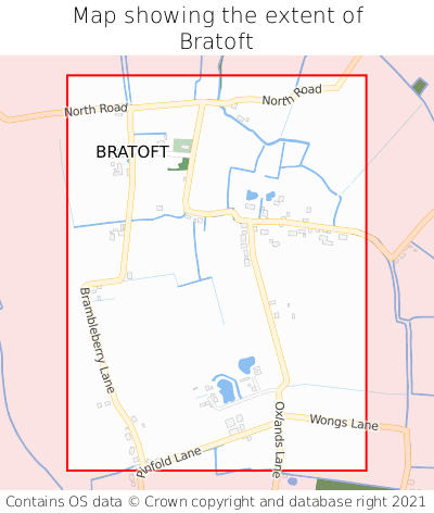 Map showing extent of Bratoft as bounding box