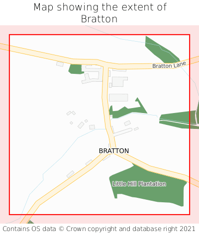 Map showing extent of Bratton as bounding box