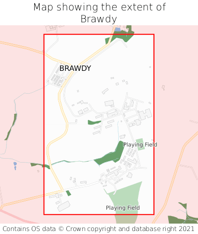 Map showing extent of Brawdy as bounding box