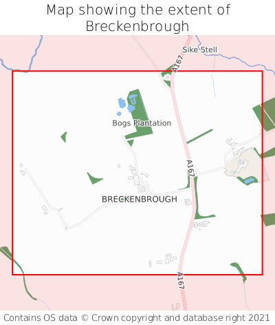 Map showing extent of Breckenbrough as bounding box