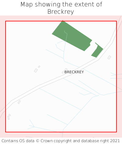Map showing extent of Breckrey as bounding box