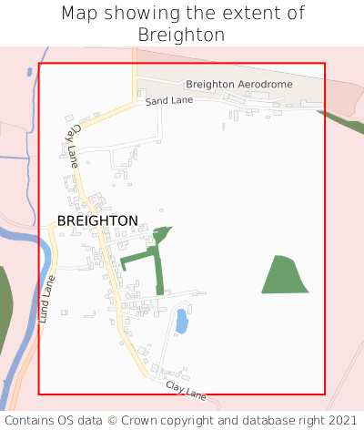 Map showing extent of Breighton as bounding box