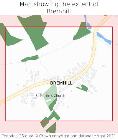 Map showing extent of Bremhill as bounding box