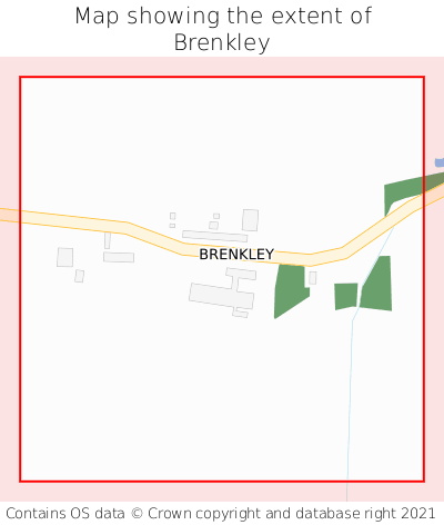Map showing extent of Brenkley as bounding box