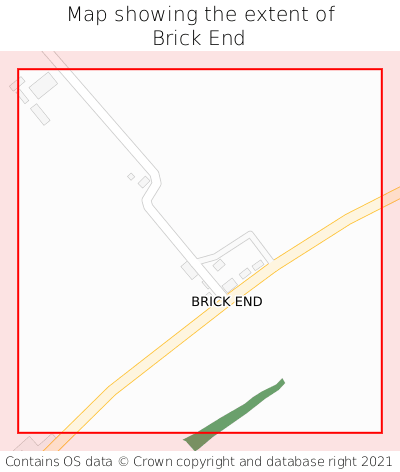 Map showing extent of Brick End as bounding box