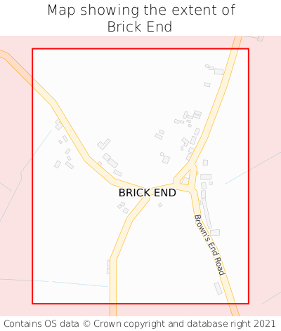 Map showing extent of Brick End as bounding box