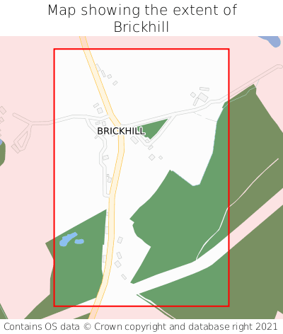 Map showing extent of Brickhill as bounding box