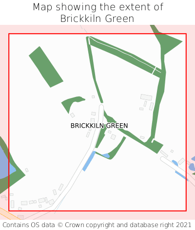 Map showing extent of Brickkiln Green as bounding box