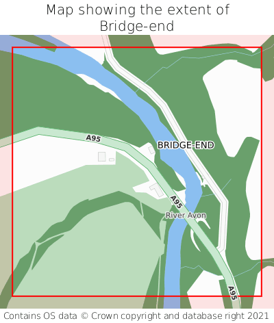 Map showing extent of Bridge-end as bounding box
