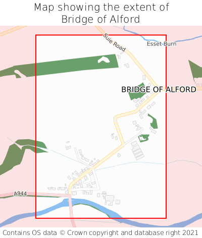 Map showing extent of Bridge of Alford as bounding box