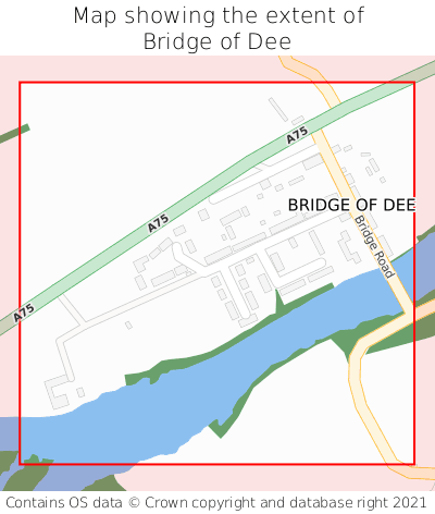 Map showing extent of Bridge of Dee as bounding box
