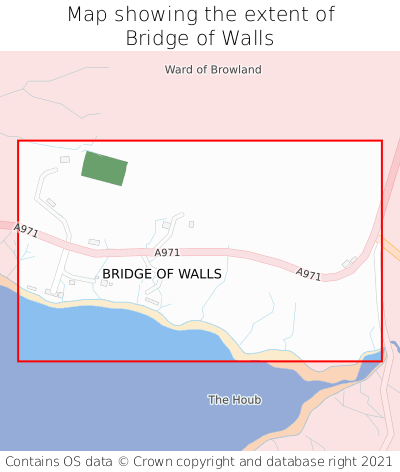 Map showing extent of Bridge of Walls as bounding box