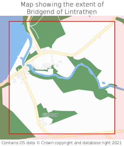 Map showing extent of Bridgend of Lintrathen as bounding box