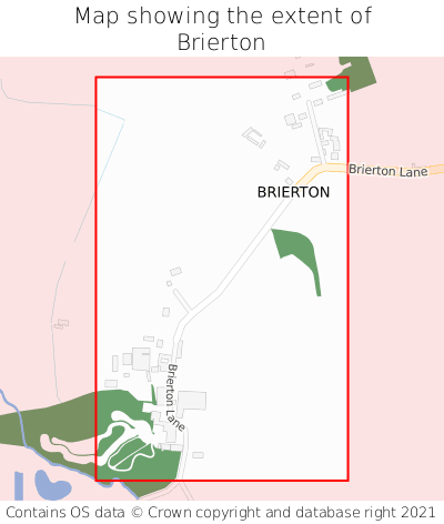 Map showing extent of Brierton as bounding box