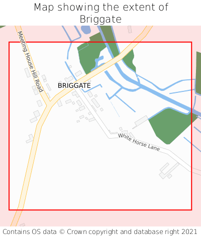 Map showing extent of Briggate as bounding box