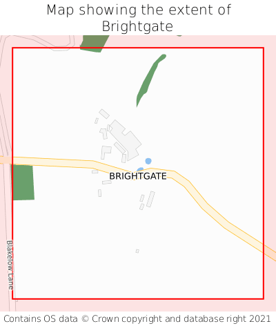 Map showing extent of Brightgate as bounding box